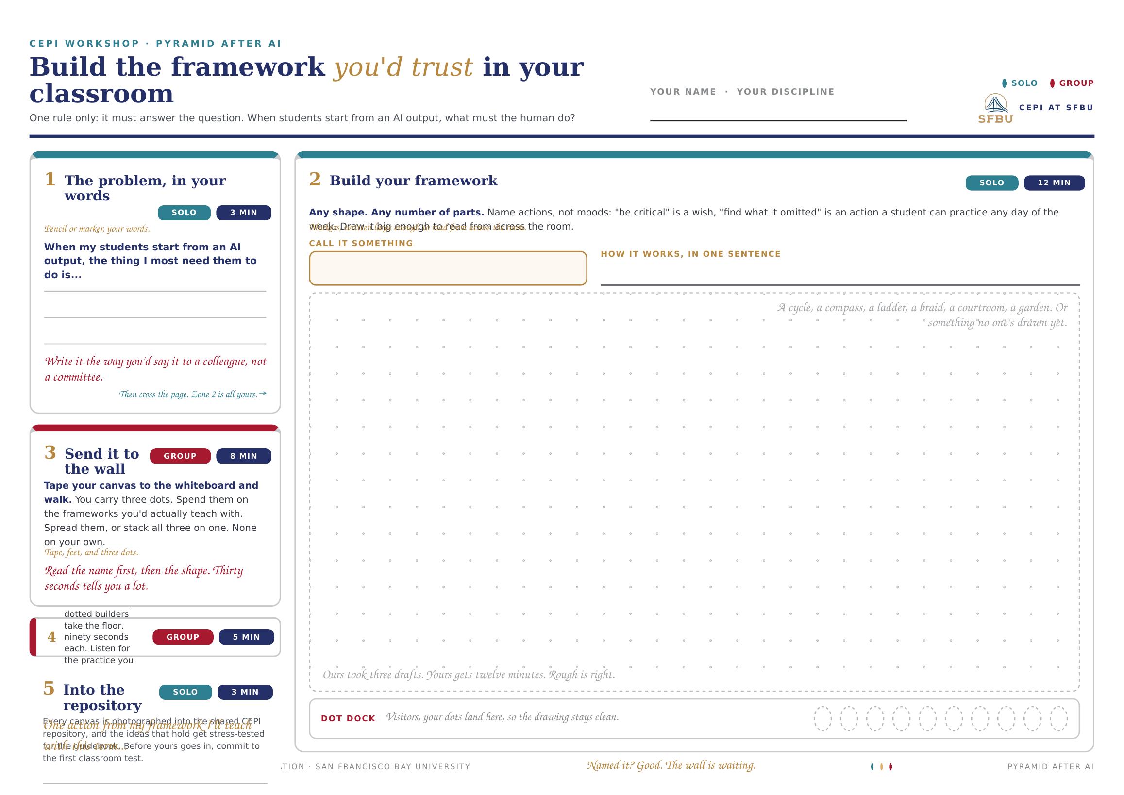 Workshop worksheet